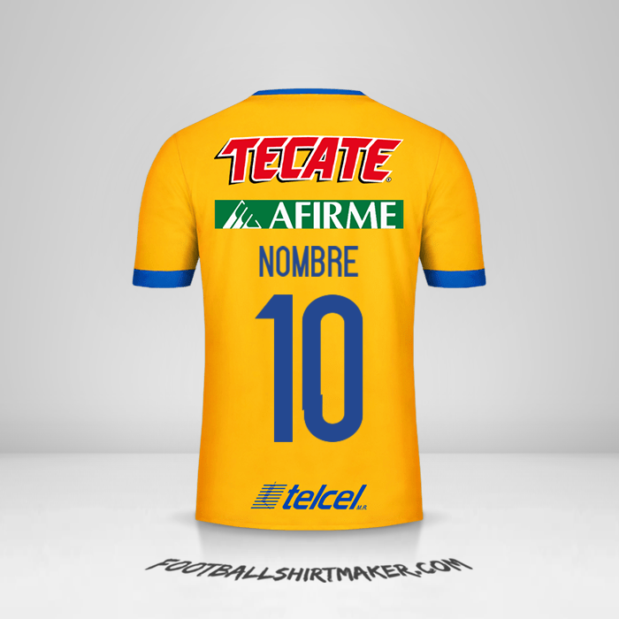Camiseta Tigres UANL 2017/18 -  nombre - 10