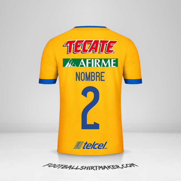 Jersey Tigres UANL 2017/18 -  nombre - 2