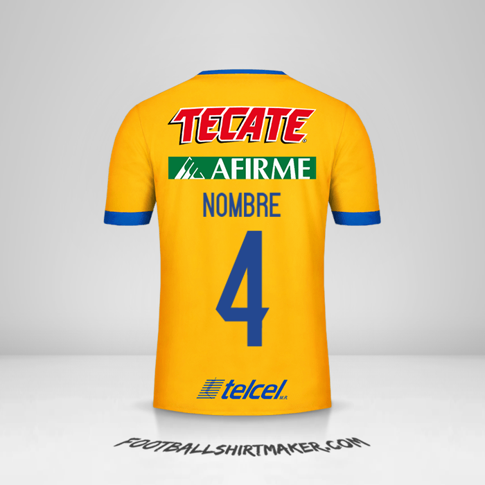 Jersey Tigres UANL 2017/18 -  nombre - 4