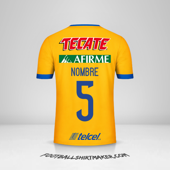 Jersey Tigres UANL 2017/18 -  nombre - 5