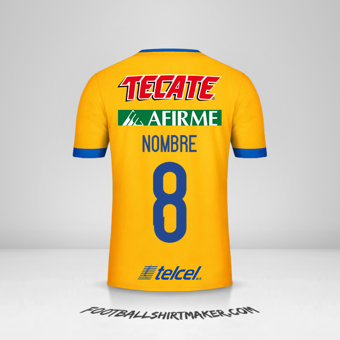 Camiseta Tigres UANL 2017/18 -  nombre - 8