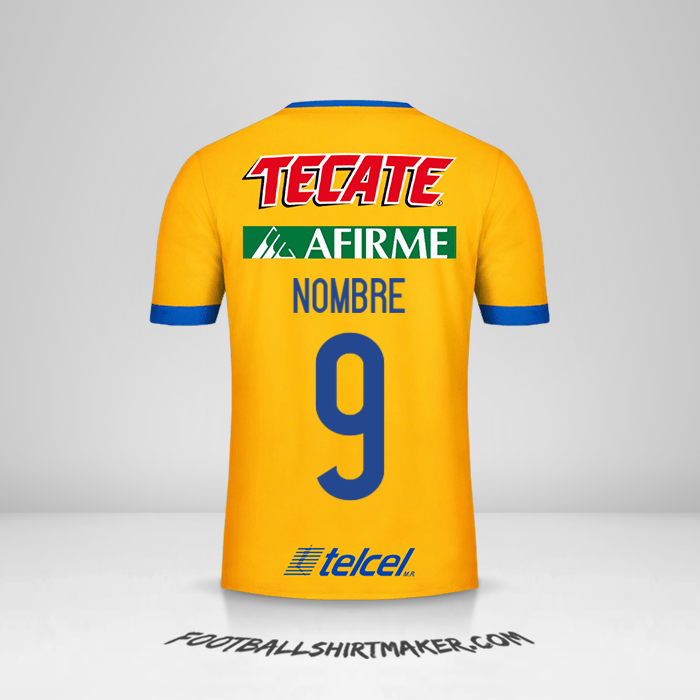 Camiseta Tigres UANL 2017/18 -  nombre - 9