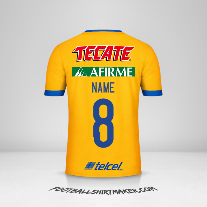 Shirt Tigres UANL 2017/18 -  name - 8