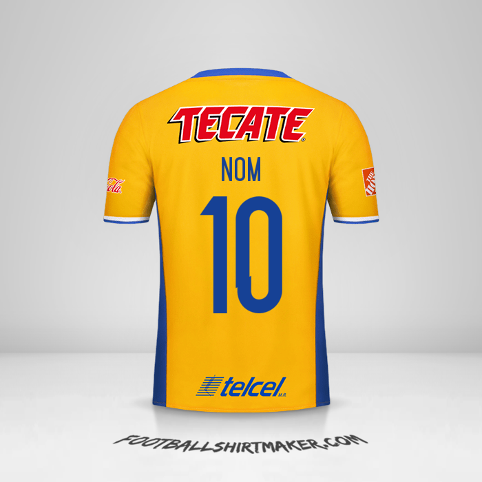 Maillot Tigres UANL 2016/17 -  nom - 10