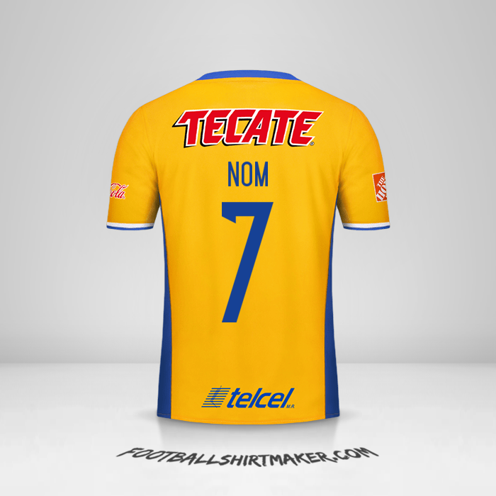 Maillot Tigres UANL 2016/17 -  nom - 7