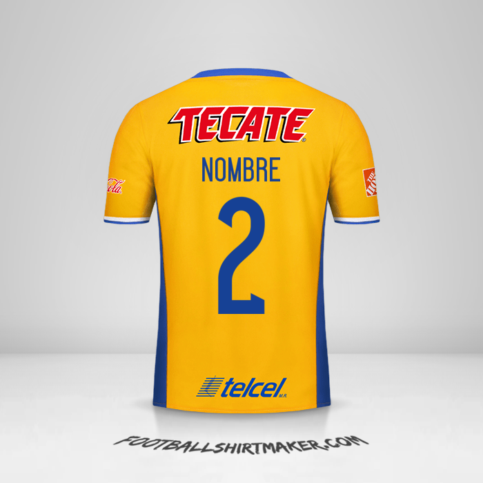 Camiseta Tigres UANL 2016/17 -  nombre - 2