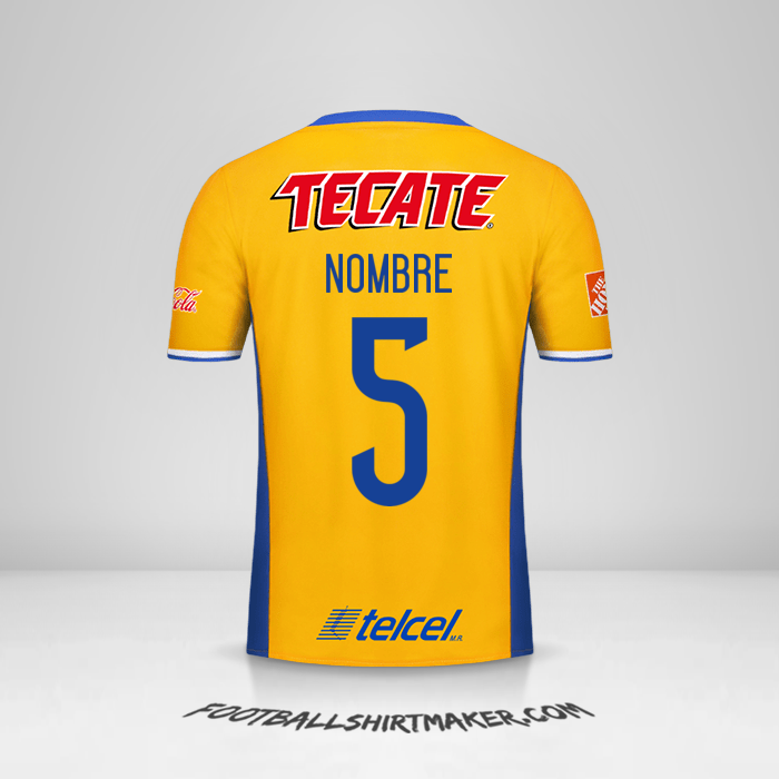 Jersey Tigres UANL 2016/17 -  nombre - 5