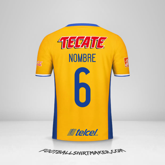 Camiseta Tigres UANL 2016/17 -  nombre - 6