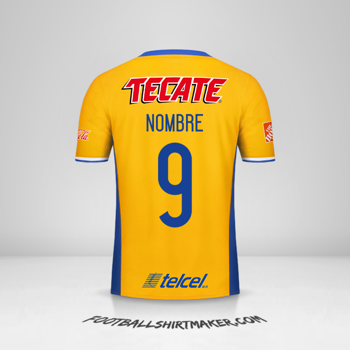 Camiseta Tigres UANL 2016/17 -  nombre - 9