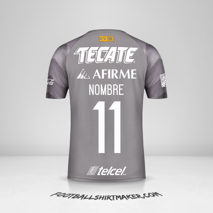 Camiseta Tigres UANL 2018 Tercera -  nombre - 11
