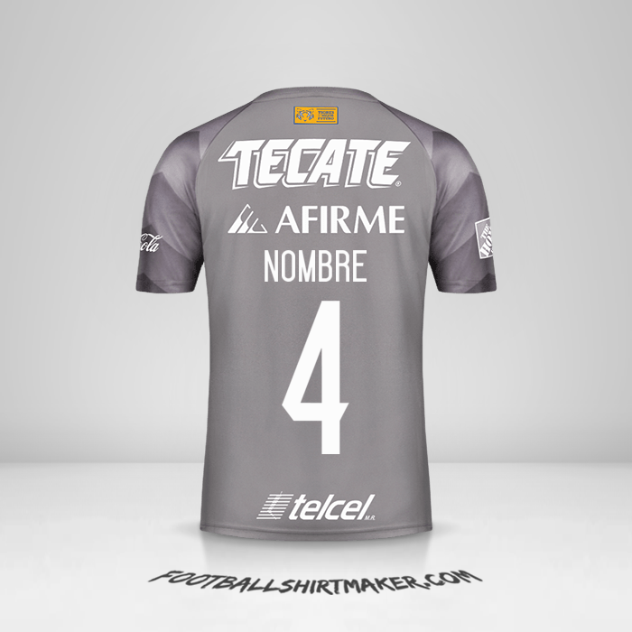 Jersey Tigres UANL 2018 Tercera -  nombre - 4