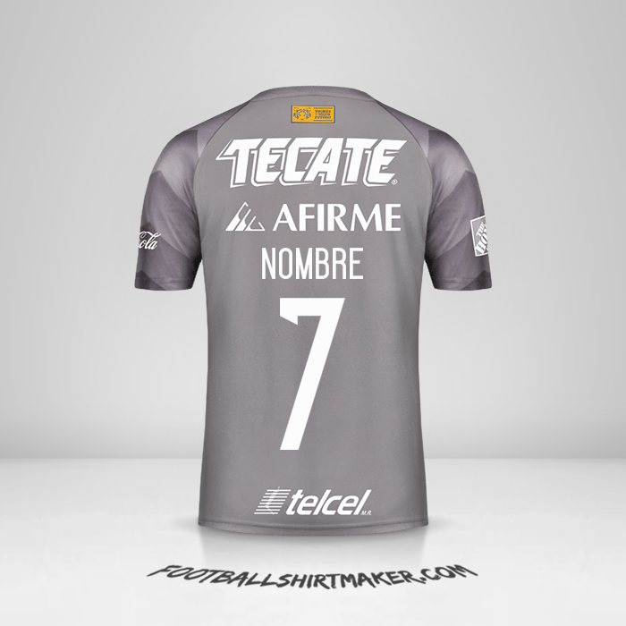 Camiseta Tigres UANL 2018 Tercera -  nombre - 7