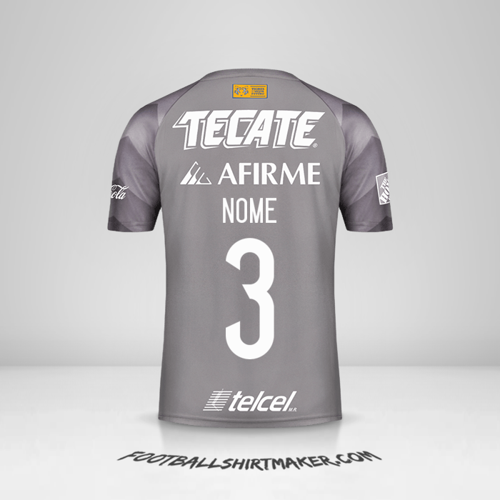 Camisola Tigres UANL 2018 Terceira -  nome - 3