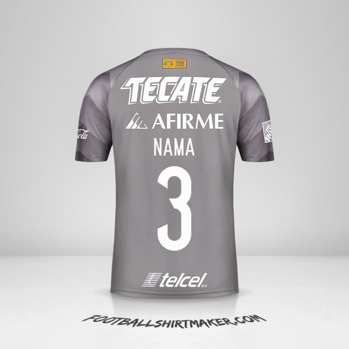 Jersey Tigres UANL 2018 Ketiga -  nama - 3