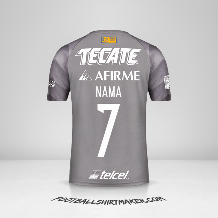 Jersey Tigres UANL 2018 Ketiga -  nama - 7