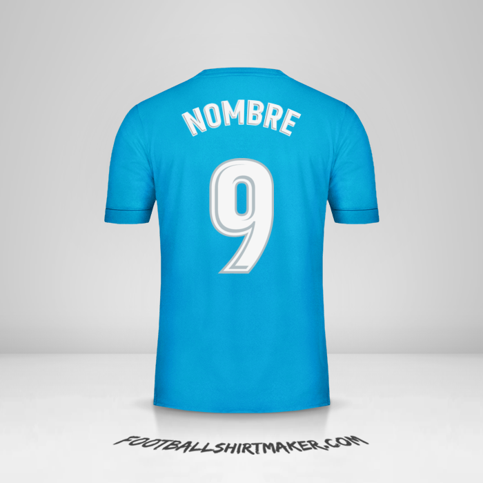 Jersey Real Madrid CF 2017/18 Tercera -  nombre - 9