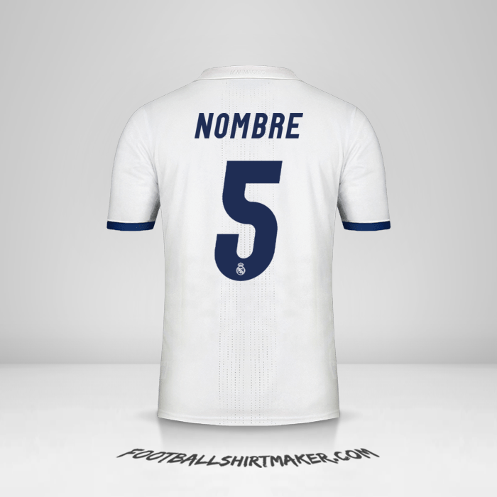 Jersey Real Madrid CF 2016/17 -  nombre - 5