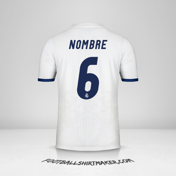 Jersey Real Madrid CF 2016/17 -  nombre - 6