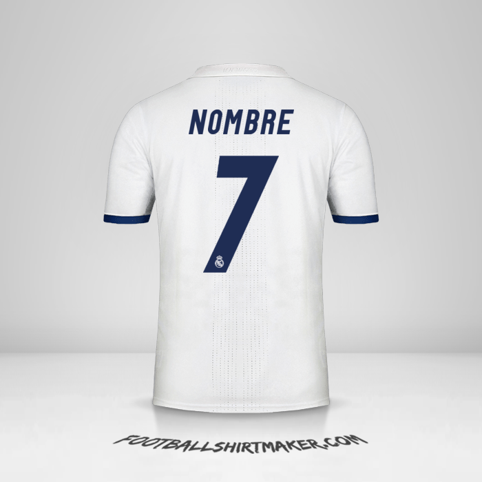 Jersey Real Madrid CF 2016/17 -  nombre - 7