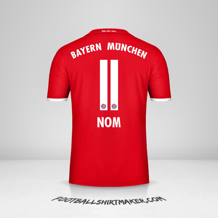 Maillot FC Bayern Munchen 2016/17 -  nom - 11