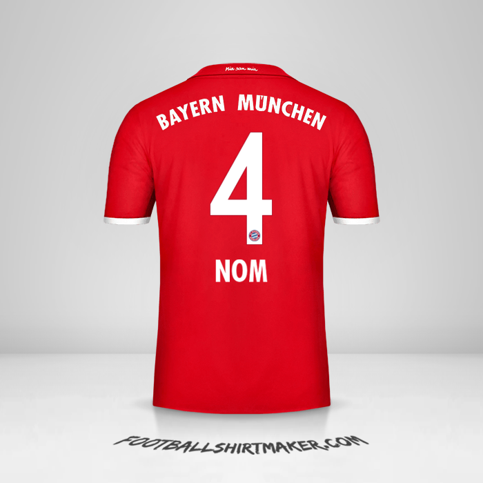 Maillot FC Bayern Munchen 2016/17 -  nom - 4