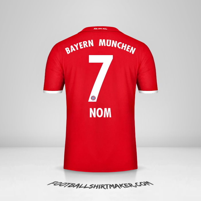 Maillot FC Bayern Munchen 2016/17 -  nom - 7