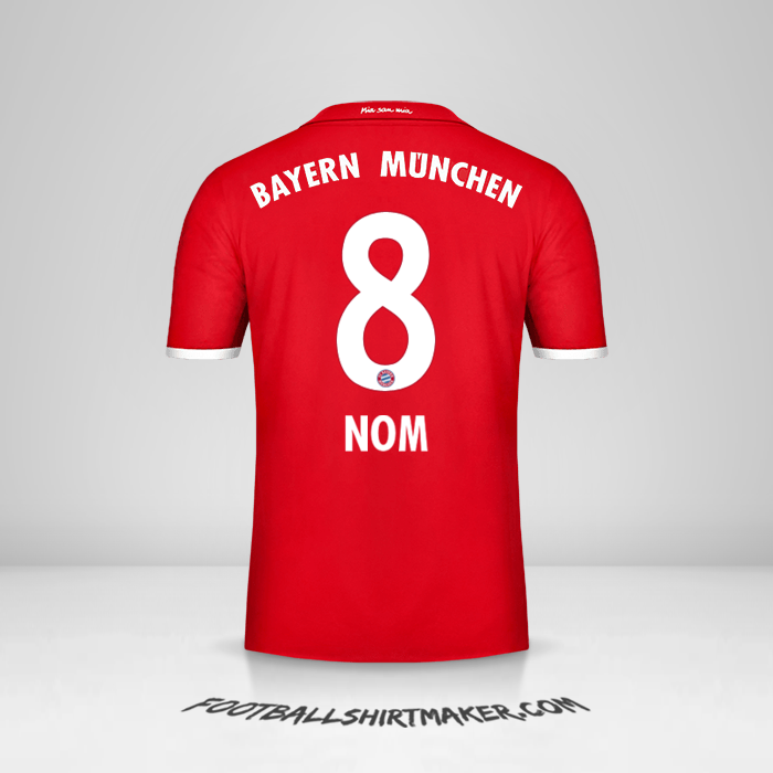 Maillot FC Bayern Munchen 2016/17 -  nom - 8
