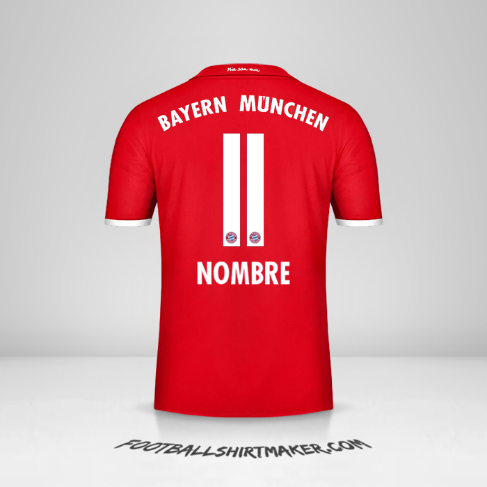 Camiseta FC Bayern Munchen 2016/17 -  nombre - 11