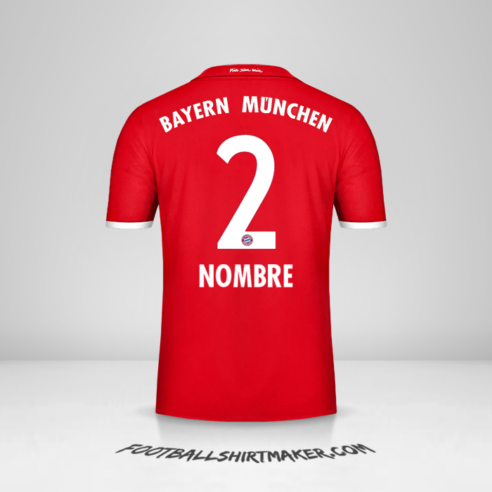 Camiseta FC Bayern Munchen 2016/17 -  nombre - 2
