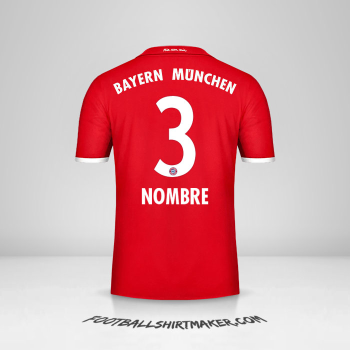 Jersey FC Bayern Munchen 2016/17 -  nombre - 3