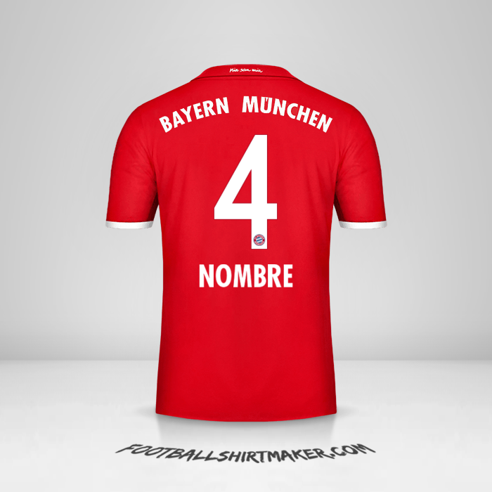 Jersey FC Bayern Munchen 2016/17 -  nombre - 4