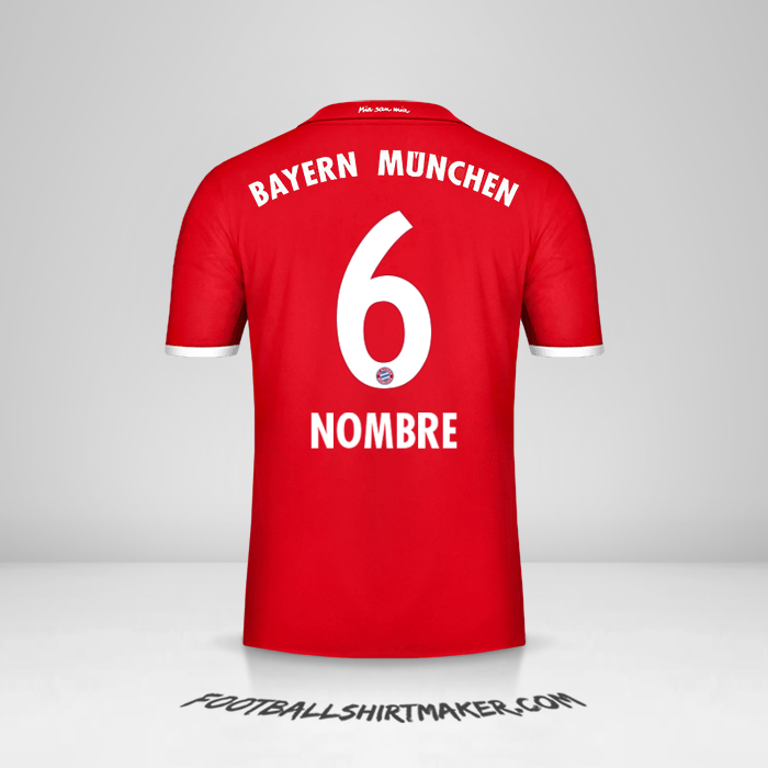 Jersey FC Bayern Munchen 2016/17 -  nombre - 6