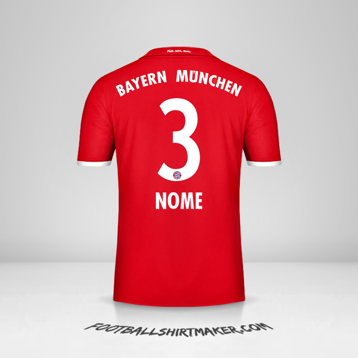 Camisa FC Bayern Munchen 2016/17 -  nome - 3