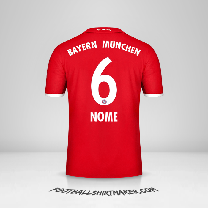 Camisola FC Bayern Munchen 2016/17 -  nome - 6