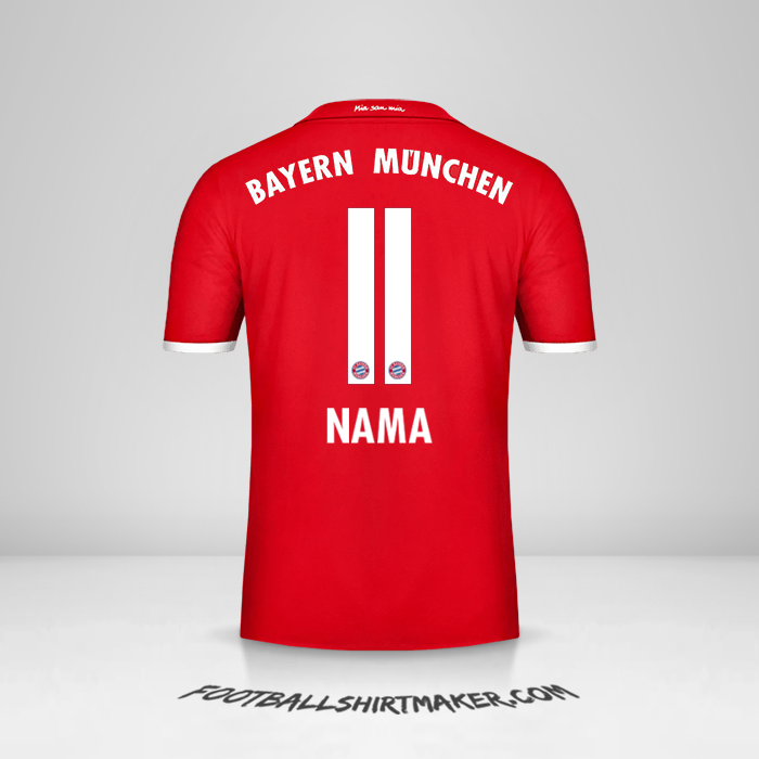 Jersey FC Bayern Munchen 2016/17 -  nama - 11