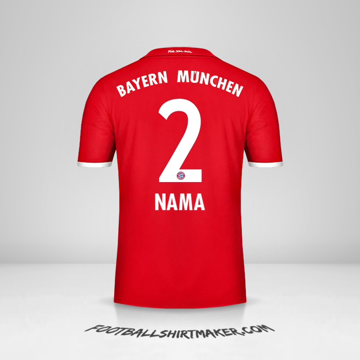 Jersey FC Bayern Munchen 2016/17 -  nama - 2