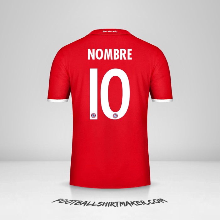 Jersey FC Bayern Munchen Cup 2016/17 -  nombre - 10