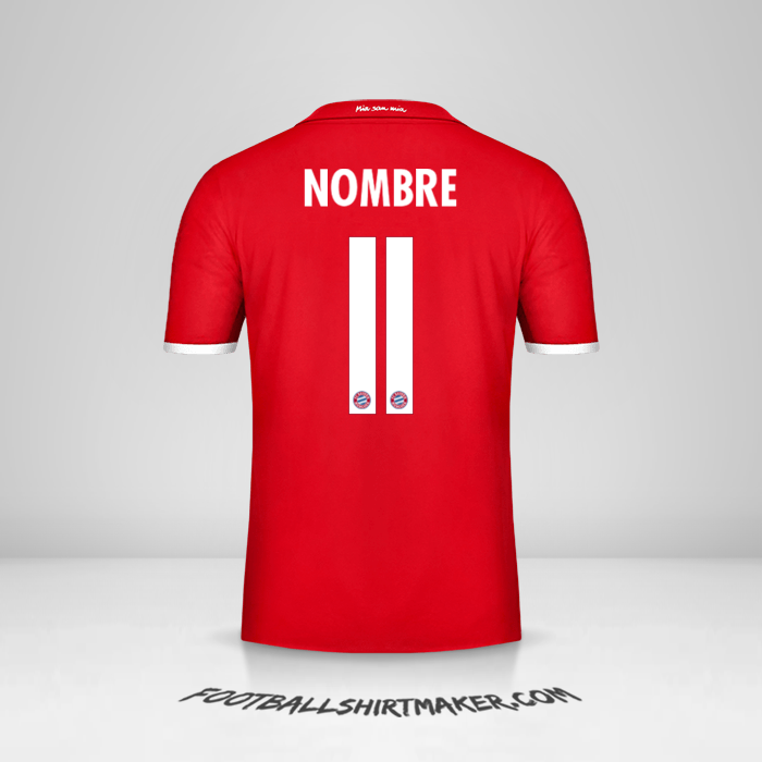 Jersey FC Bayern Munchen Cup 2016/17 -  nombre - 11