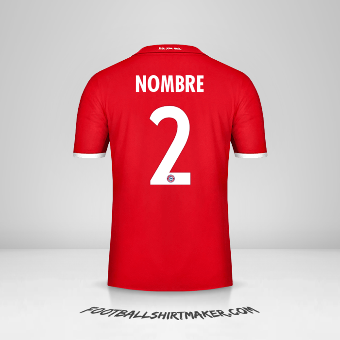 Camiseta FC Bayern Munchen Cup 2016/17 -  nombre - 2
