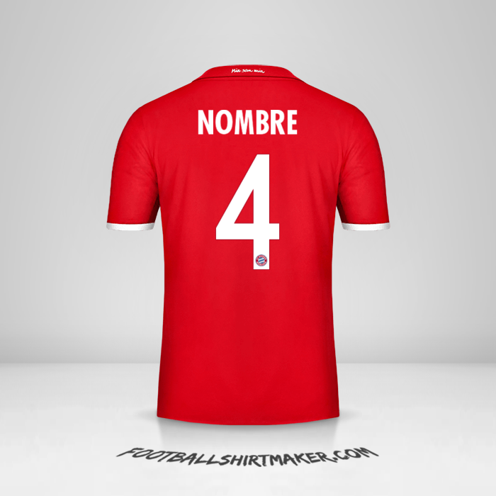 Jersey FC Bayern Munchen Cup 2016/17 -  nombre - 4