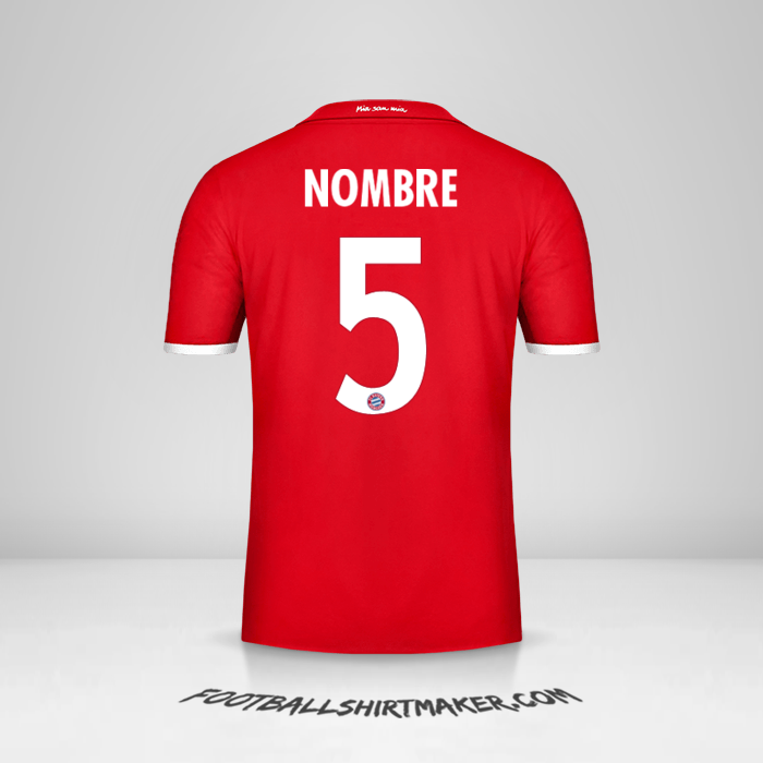 Jersey FC Bayern Munchen Cup 2016/17 -  nombre - 5