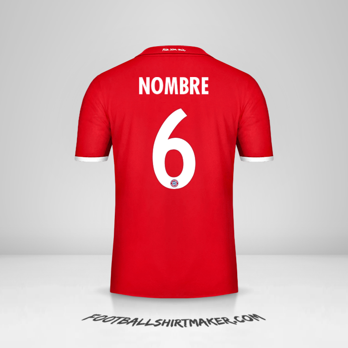 Jersey FC Bayern Munchen Cup 2016/17 -  nombre - 6