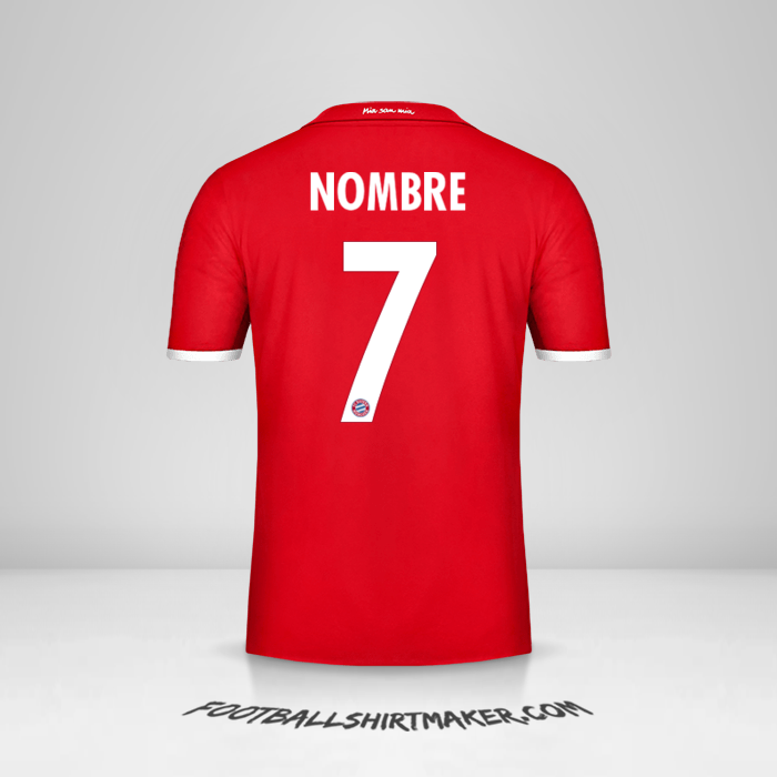 Jersey FC Bayern Munchen Cup 2016/17 -  nombre - 7