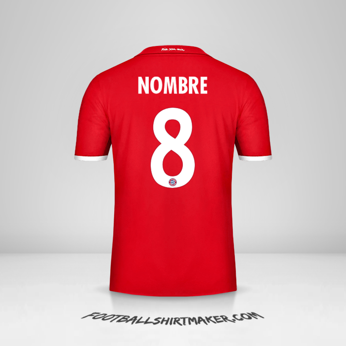 Jersey FC Bayern Munchen Cup 2016/17 -  nombre - 8