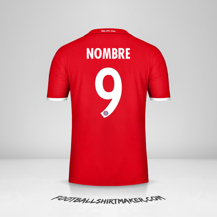 Jersey FC Bayern Munchen Cup 2016/17 -  nombre - 9