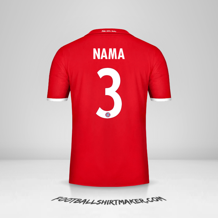 Jersey FC Bayern Munchen Cup 2016/17 -  nama - 3