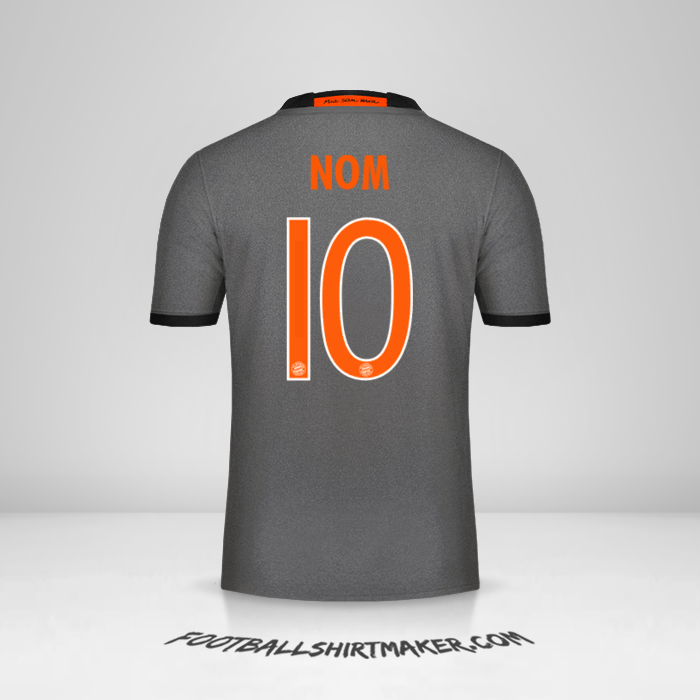 Maillot FC Bayern Munchen Cup 2016/17 Extérieur -  nom - 10