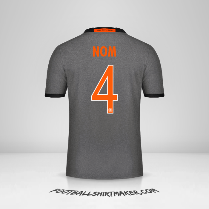 Maillot FC Bayern Munchen Cup 2016/17 Extérieur -  nom - 4