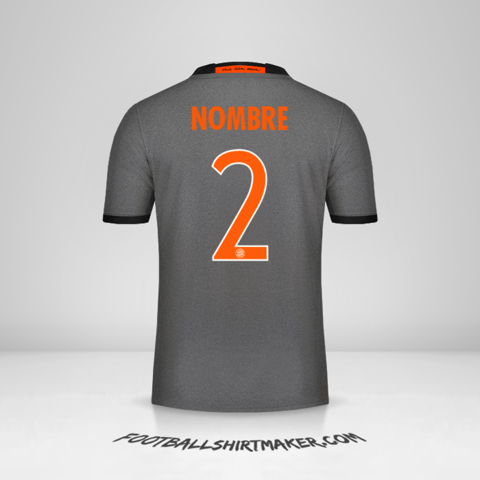 Jersey FC Bayern Munchen Cup 2016/17 Visita -  nombre - 2