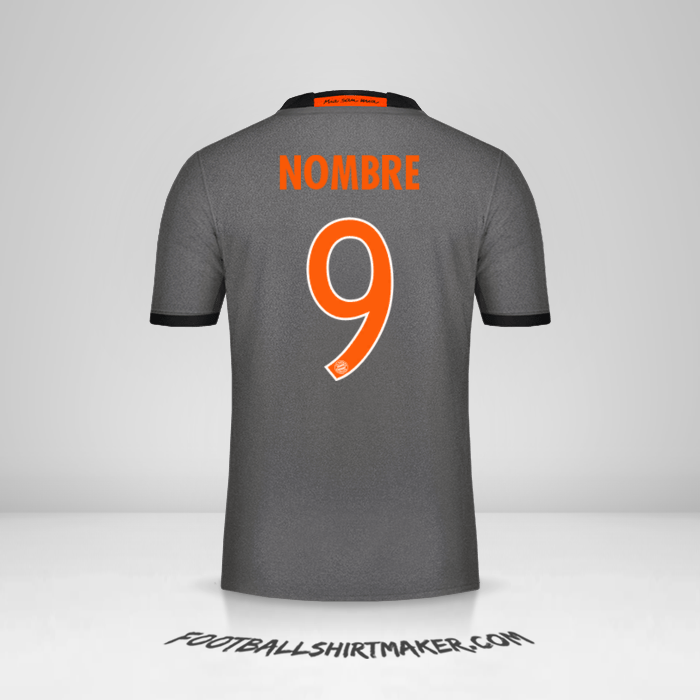 Jersey FC Bayern Munchen Cup 2016/17 Visita -  nombre - 9